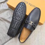 Giày lười Louis Vuitton Hockenheim Moccasin da epi màu đen
