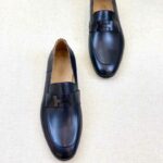 Giày lười Hermes Paris Loafer siêu cấp khóa màu đen