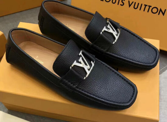 Giày lười Louis Vuitton Monte Carlo Moccasin khóa màu trắng