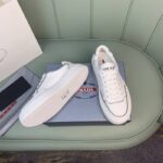 Giày thể thao Prada Macro Leather and Nylon Sneaker màu trắng