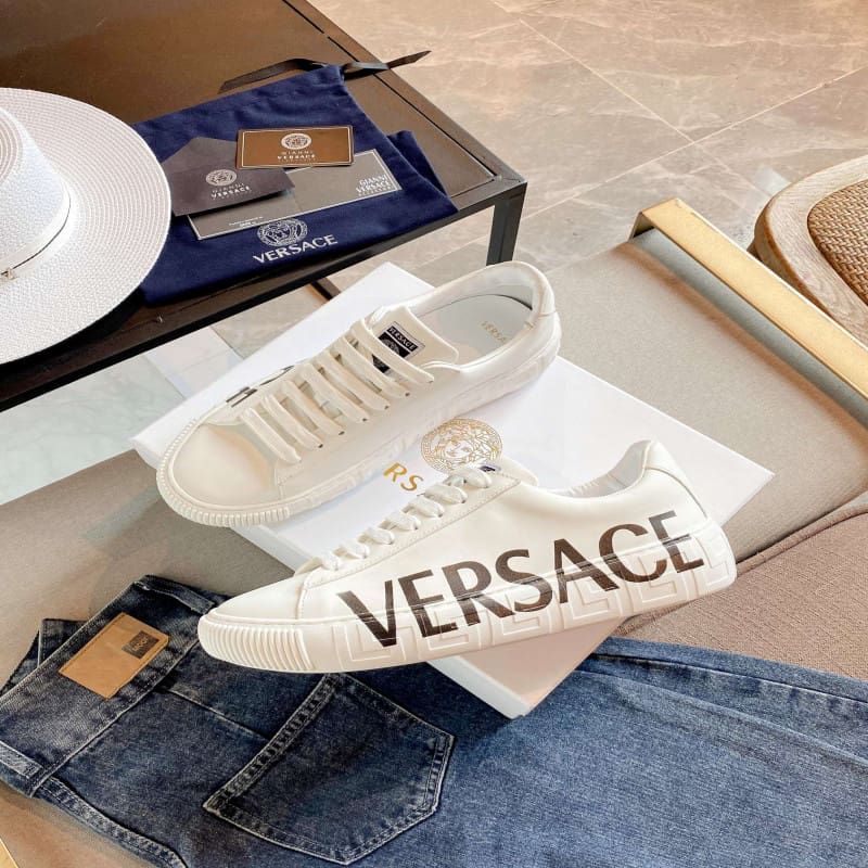 Giày thể thao Versace Greca Logo Sneakers màu trắng