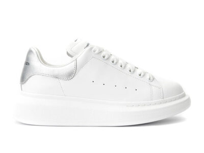 Giày Alexander Mcqueen trắng gót bạc Like Auth