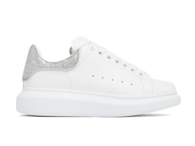 Giày Alexander McQueen ‘White Silver Glitter’ Like Auth