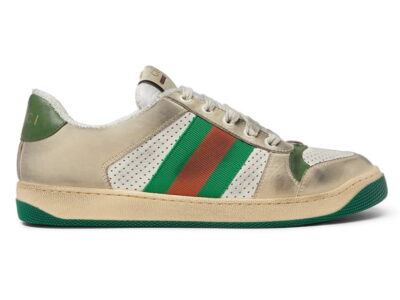 Giày Gucci Screener Leather Green White Like Auth