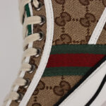 Giày Gucci Tennis 1977 Canvas High Top Beige GG Print Like Auth