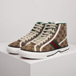 Giày Gucci Tennis 1977 Canvas High Top Beige GG Print Like Auth