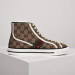 Giày Gucci Tennis 1977 Canvas High Top Beige GG Print Like Auth