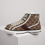 Giày Gucci Tennis 1977 Canvas High Top Beige GG Print Like Auth