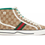 Giày Gucci Tennis 1977 Canvas High Top Beige GG Print Like Auth