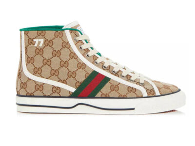 Giày Gucci Tennis 1977 Canvas High Top Beige GG Print Like Auth