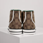 Giày Gucci Tennis 1977 Canvas High Top Beige GG Print Like Auth