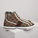 Giày Gucci Tennis 1977 Canvas High Top Beige GG Print Like Auth