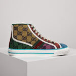 Giày Gucci Tennis 1977 High Top Yellow GG Multicolour Like Auth