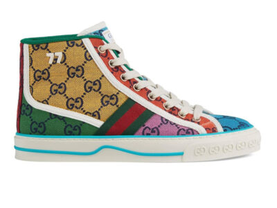 Giày Gucci Tennis 1977 High Top Yellow GG Multicolour Like Auth