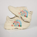 Giày Gucci x The North Face Rhyton 'Ivory' Like Auth