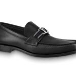 Giày Loafer Louis Vuitton Major Loafer tag vải khóa trắng Like Auth