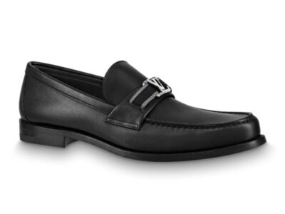 Giày Loafer Louis Vuitton Major Loafer tag vải khóa trắng Like Auth