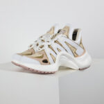 Giày Louis Vuitton Archlight White-Beige Gold Canva Like Auth