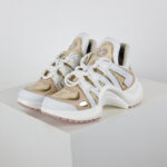 Giày Louis Vuitton Archlight White-Beige Gold Canva Like Auth