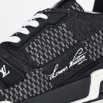 Giày Louis Vuitton LV Trainer Black Damier 3D Denim Like Auth