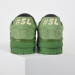 Giày LV Trainer #54 Nubuck Calf Leather Monogram Green Best Quality