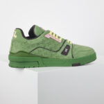 Giày LV Trainer #54 Nubuck Calf Leather Monogram Green Best Quality