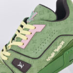 Giày LV Trainer #54 Nubuck Calf Leather Monogram Green Best Quality