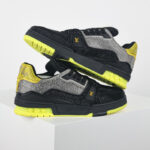 Giày Louis Vuitton Lv Trainer #54 Signature Yellow Black Crystal Best Quality