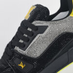 Giày Louis Vuitton Lv Trainer #54 Signature Yellow Black Crystal Best Quality