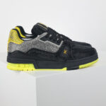 Giày Louis Vuitton Lv Trainer #54 Signature Yellow Black Crystal Best Quality