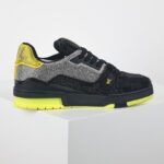 Giày Louis Vuitton Lv Trainer #54 Signature Yellow Black Crystal Best Quality