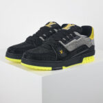 Giày Louis Vuitton Lv Trainer #54 Signature Yellow Black Crystal Best Quality