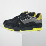 Giày Louis Vuitton Lv Trainer #54 Signature Yellow Black Crystal Best Quality