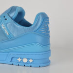 Giày Louis Vuitton LV Trainer Blue Leather Monogram Best Quality