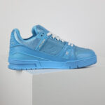 Giày Louis Vuitton LV Trainer Blue Leather Monogram Best Quality