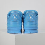 Giày Louis Vuitton LV Trainer Blue Leather Monogram Best Quality