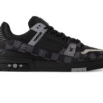 Giày Louis Vuitton LV Trainer Damier Denim Black Like Auth