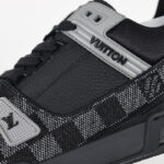 Giày Louis Vuitton LV Trainer Damier Denim Black Like Auth