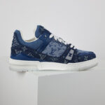 Giày Louis Vuitton LV Trainer Monogram Denim Blue Best Quality