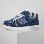 Giày Louis Vuitton LV Trainer Monogram Denim Blue Best Quality