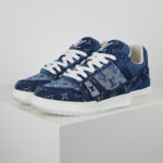 Giày Louis Vuitton LV Trainer Monogram Denim Blue Best Quality