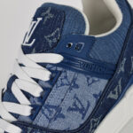 Giày Louis Vuitton LV Trainer Monogram Denim Blue Best Quality