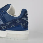 Giày Louis Vuitton LV Trainer Monogram Denim Blue Best Quality