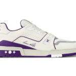 Giày Louis Vuitton LV Trainer White Purple Script Best Quality