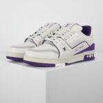 Giày Louis Vuitton LV Trainer White Purple Script Best Quality