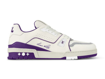 Giày Louis Vuitton LV Trainer White Purple Script Best Quality