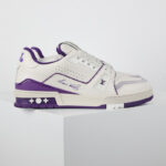 Giày Louis Vuitton LV Trainer White Purple Script Best Quality