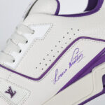 Giày Louis Vuitton LV Trainer White Purple Script Best Quality