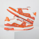 Giày Louis Vuitton Signature #54 Trainer Orange White Best Quality