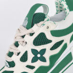 Giày Louis Vuitton Skate Trainer Green Flowers Monogram Best Quality